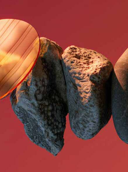 Abstract rocks 3D composition.