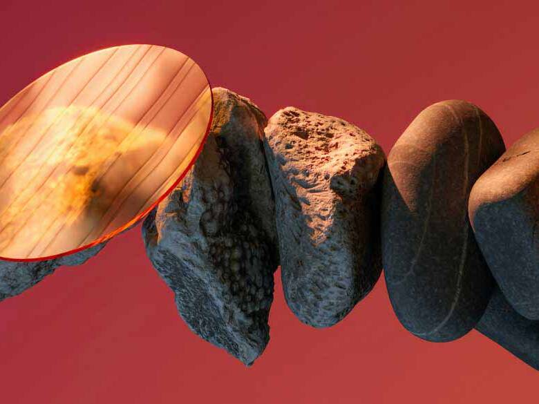 Abstract rocks 3D composition.