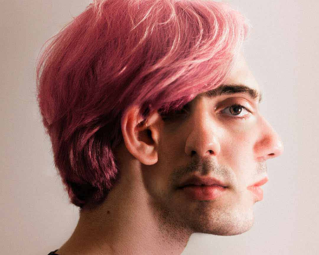 Man portrait with two perspectives.